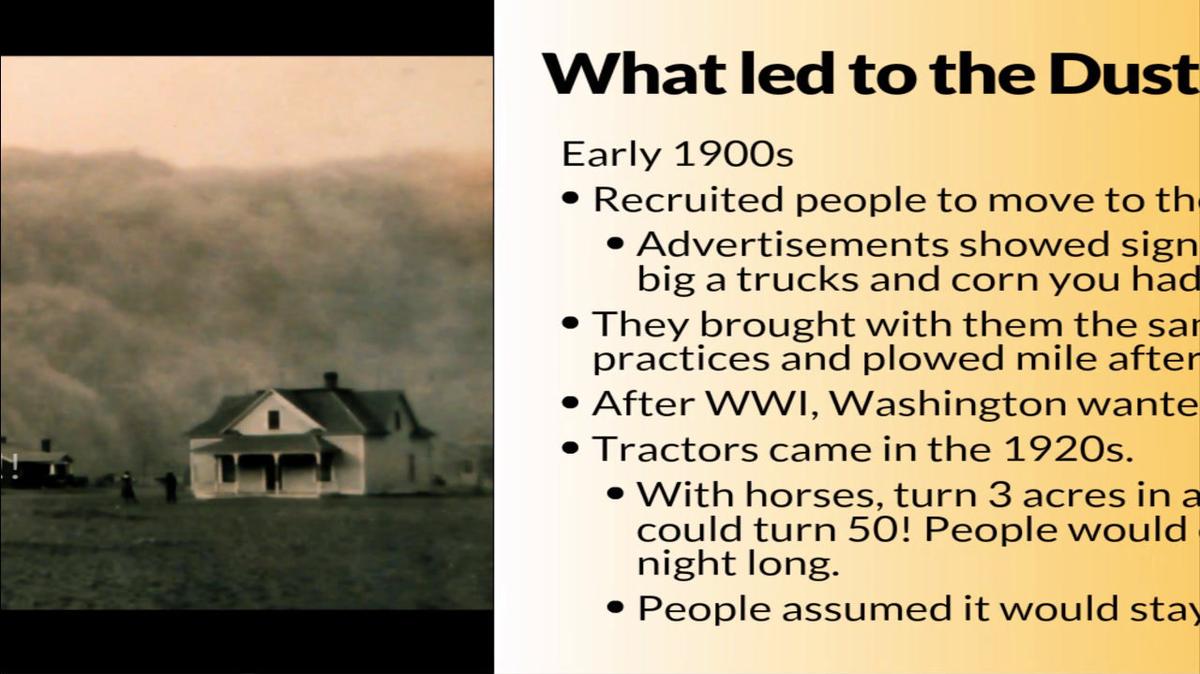 What led to the Dust Bowl?