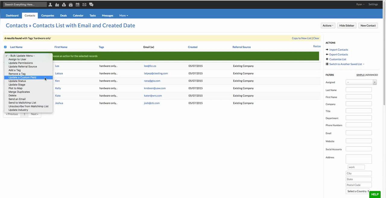 Bulk Update Custom Fields