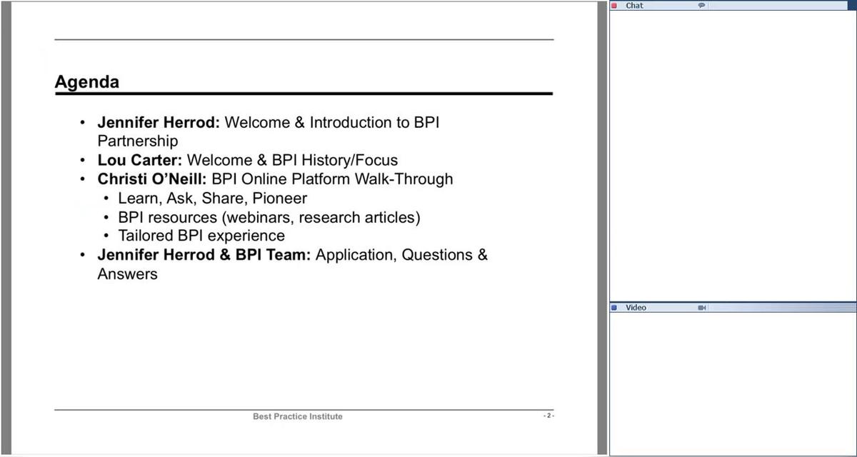 Tyco’s BPI On boarding Session