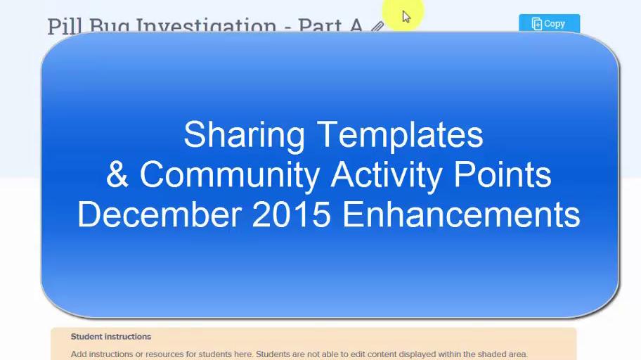 Sharing Templates & Community Points - December 2015 Update