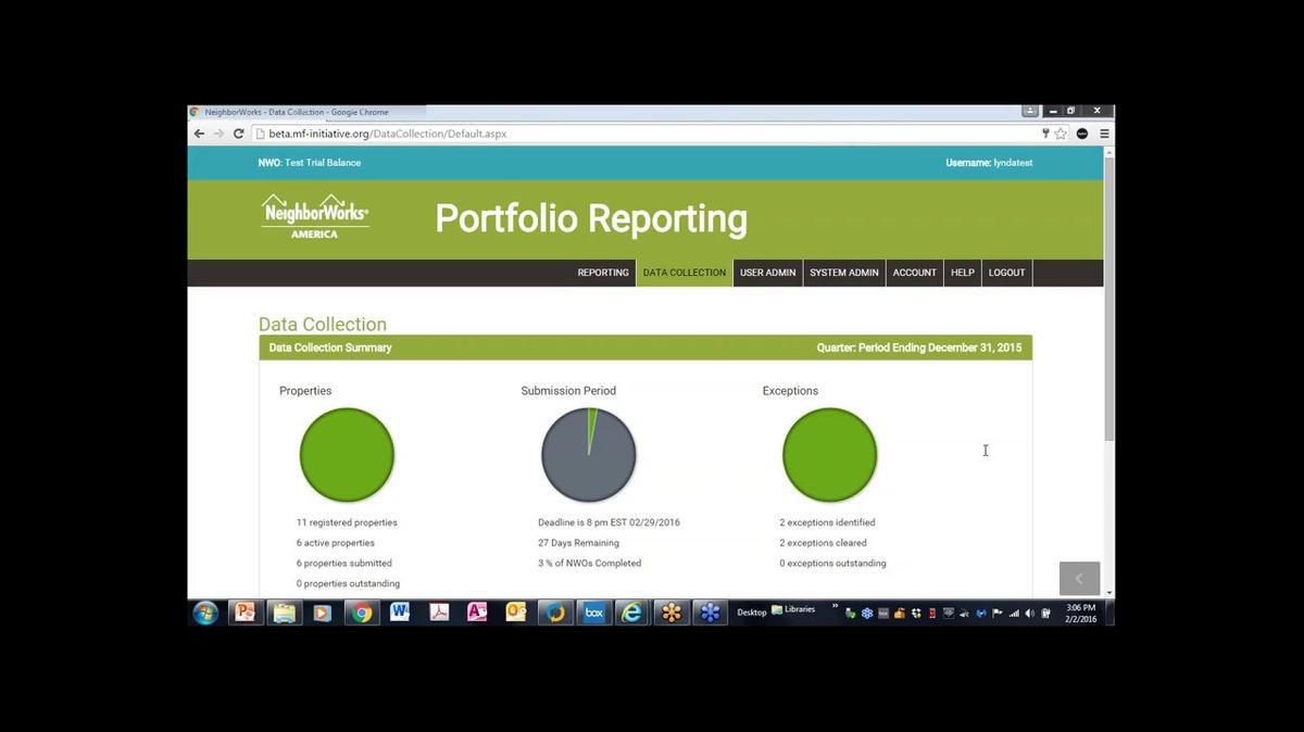 MFI Property Performance System - Trial Balance Submissions