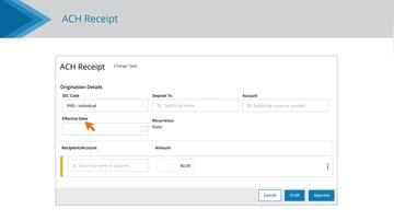 Creating an ACH Single Receipt