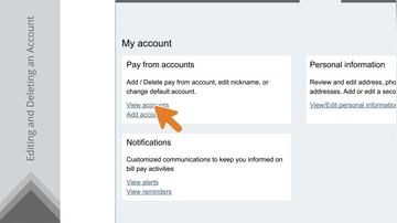 Adding, Editing or Deleting an Account