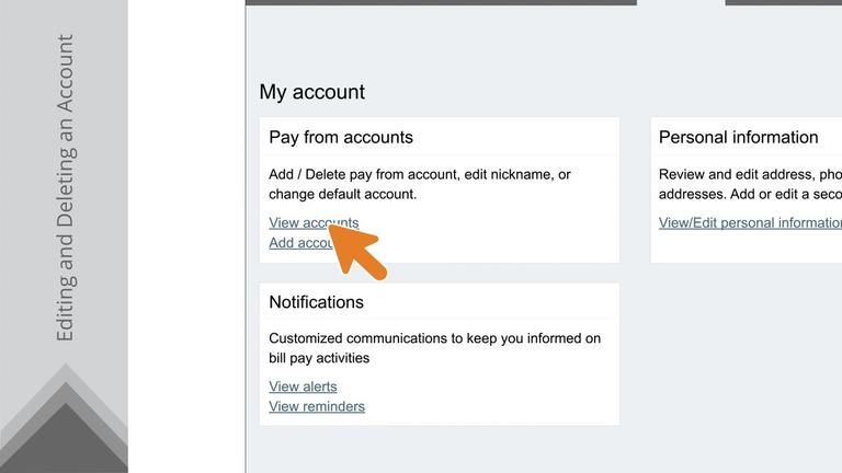 Adding, Editing or Deleting an Account