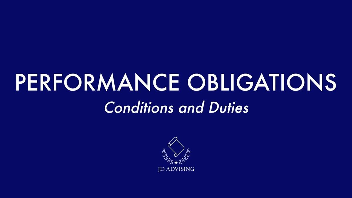 Contracts and Sales - Performance Obligations - Conditions and Duties.mp4