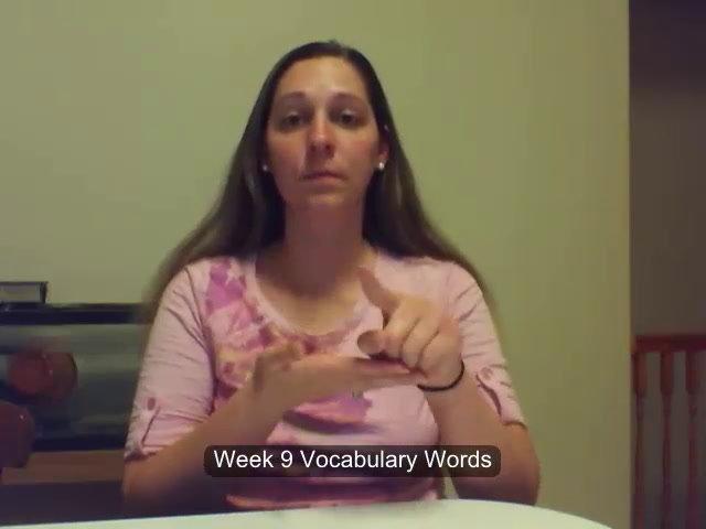 ASL 1 Q1 W9 Vocabulary Words  (Sign With Me)