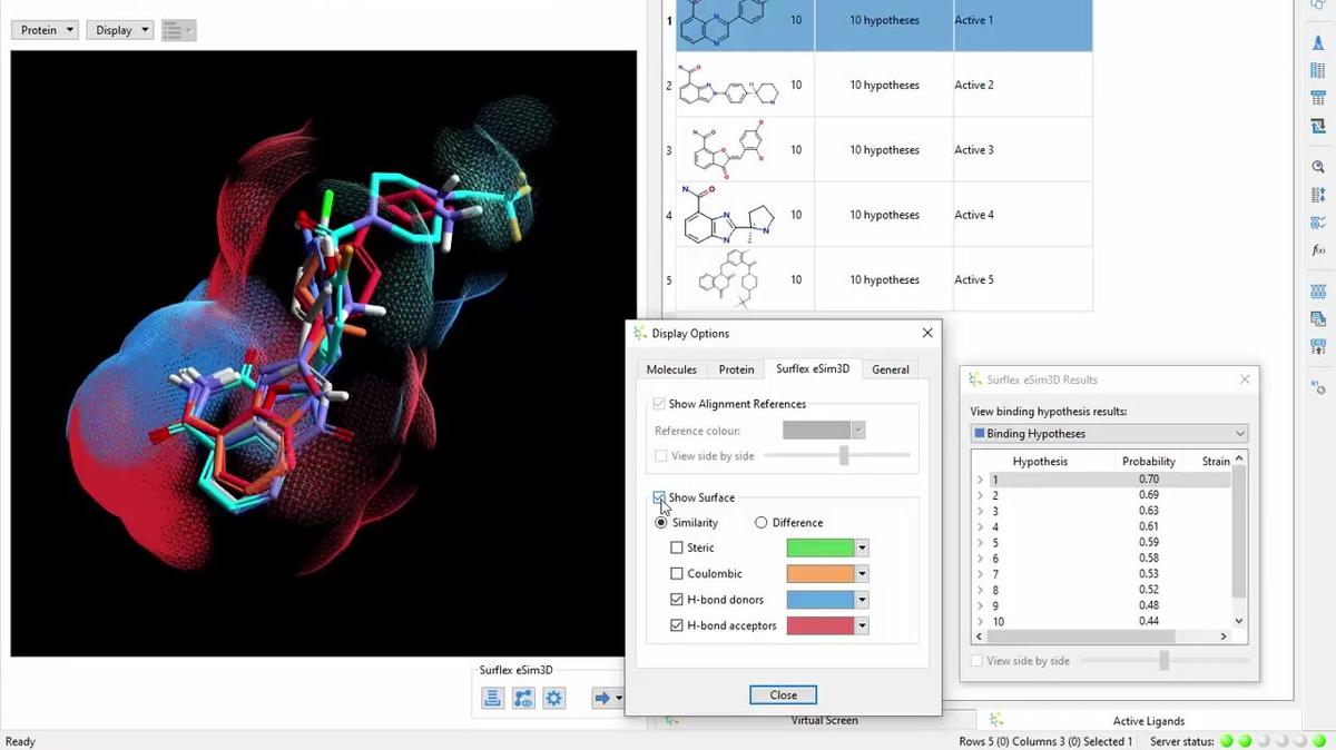 Surflex eSim3D, ligand-based design