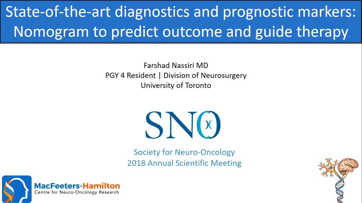 Nomogram to predict outcome and guide therapy, Farshad Nassiri