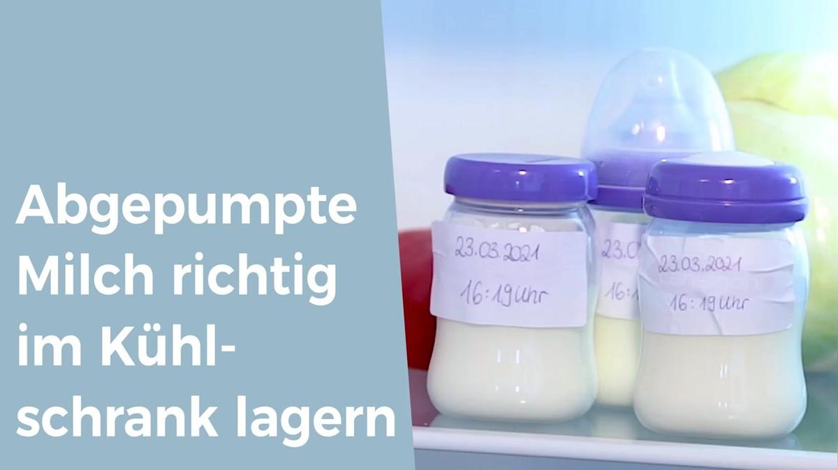 Abgepumpte Milch richtig im Kühlschrank aufbewahren