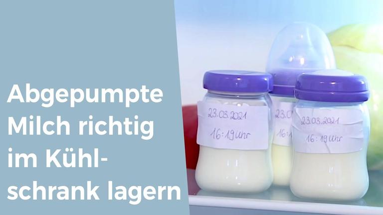 Abgepumpte Milch richtig im Kühlschrank aufbewahren