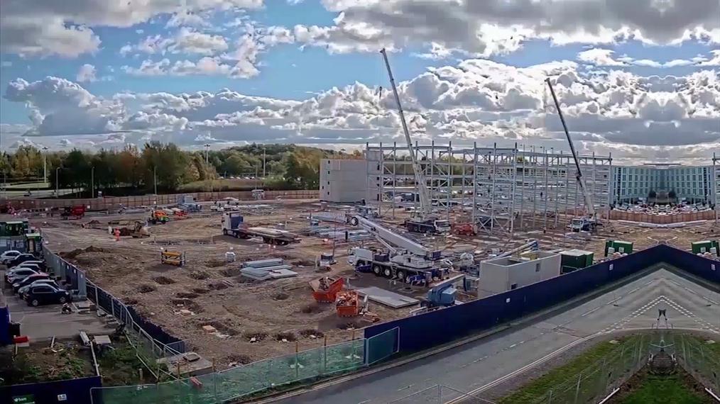 Stansted multi-storey car park construction time-lapse