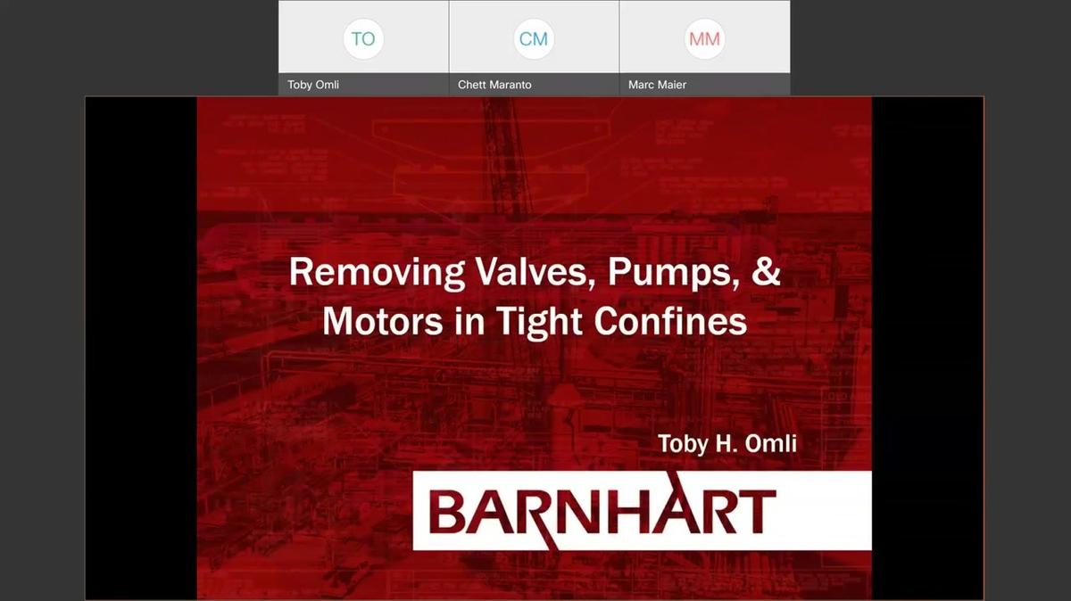 Removing Valves, Pumps, &amp; Motors in Tight Confines - Webinar