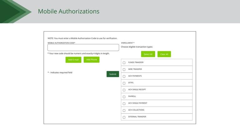 Mobile Authorizations