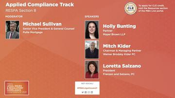 Tuesday Track 2: Applied Compliance RESPA Section 8