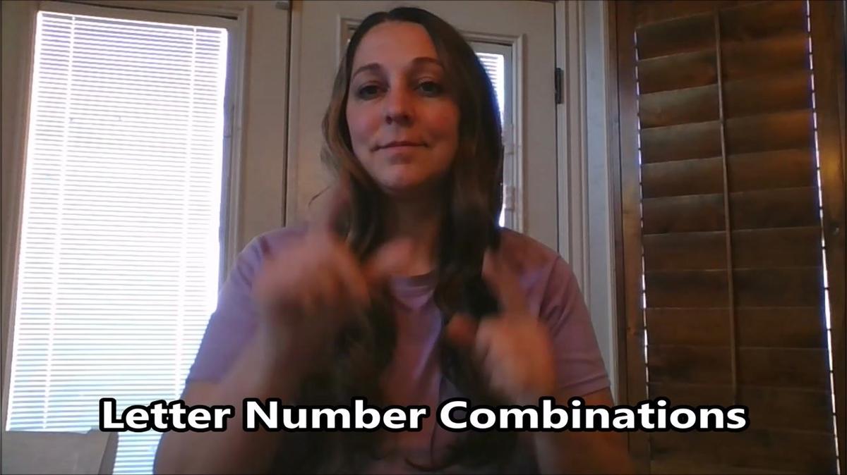 Letter Number Combinations