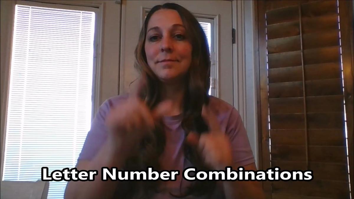 Letter Number Combinations