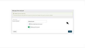 Adding, Editing or Deleting an Account