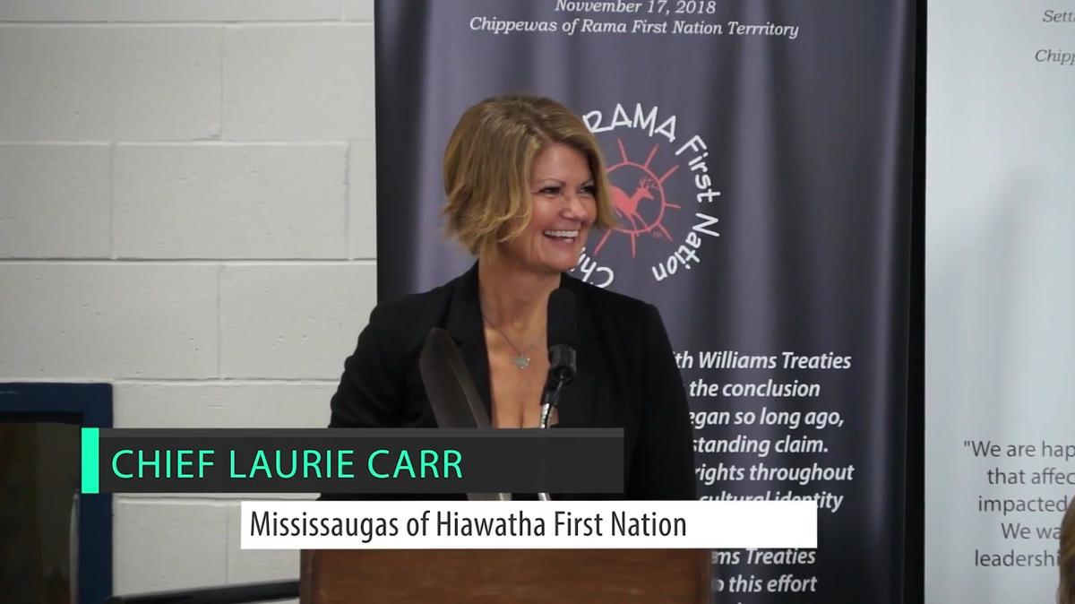 12 - Chief Laurie Carr, Mississaugas of Hiawatha First Nation