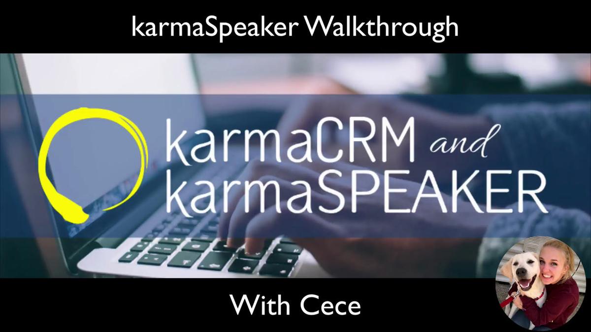 Overview of a karmaSpeaker Account