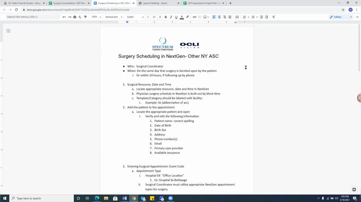 Overview of Surgery Scheduling in Nextgen- Other NY ASC- P+P.mp4