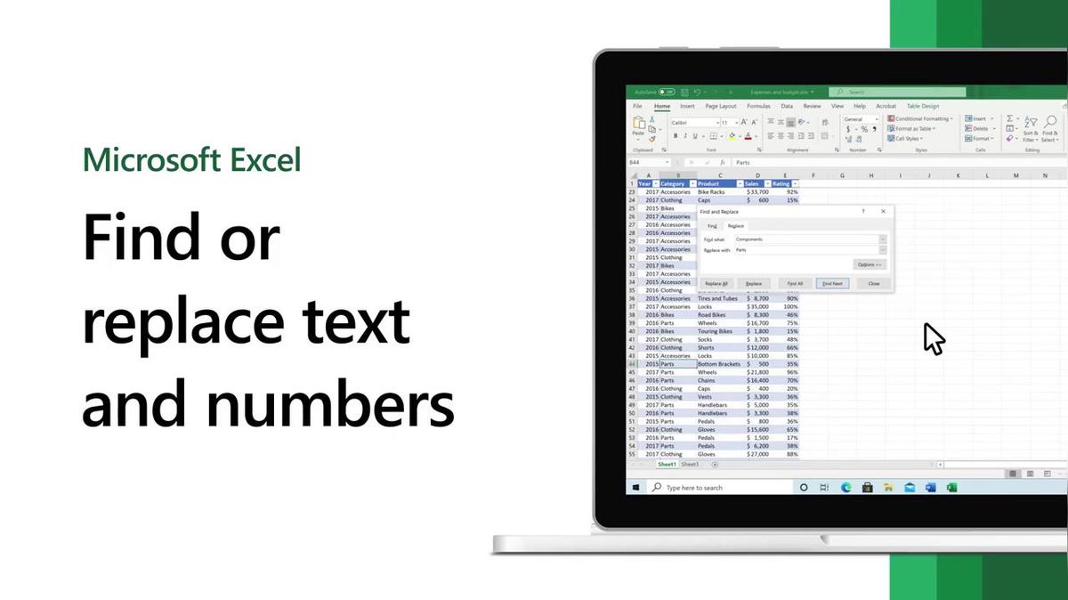 Find or replace text and numbers in Microsoft Excel