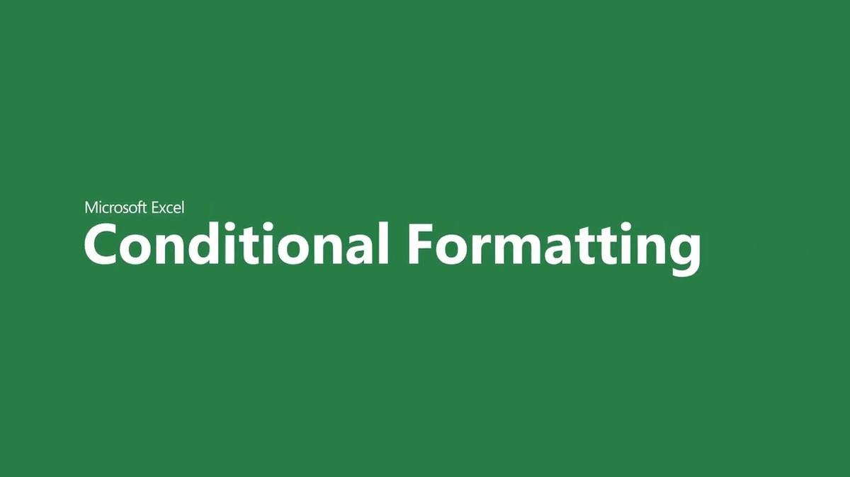 Conditional formatting in Microsoft Excel