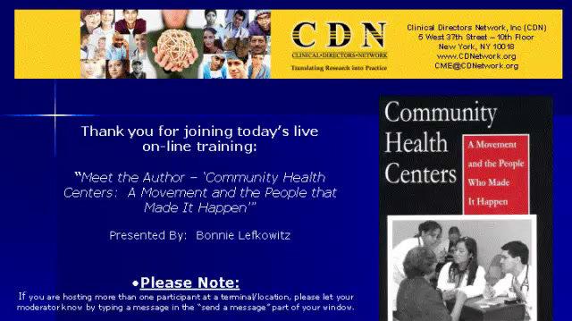 Meet the Author "Community Health Centers: A Movement and The People That Made It Happen"