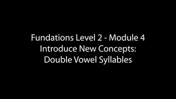 Introduce New Concepts Double Vowel Syllables (3:31)