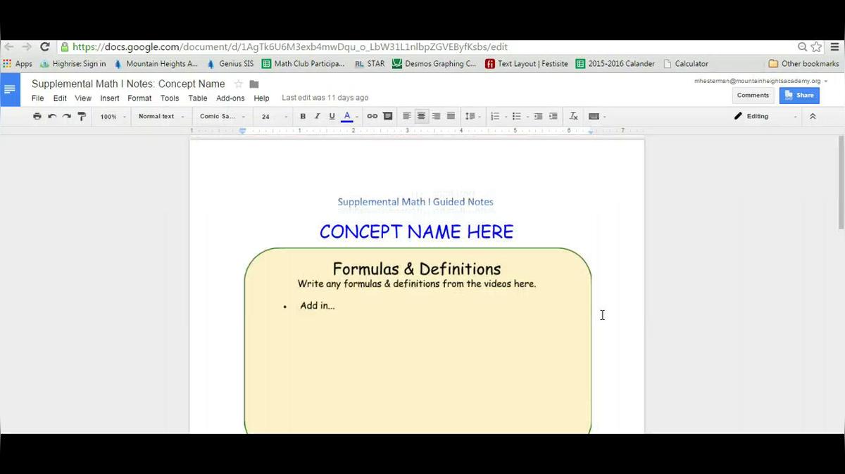 Taking Notes in a Google Doc.vid
