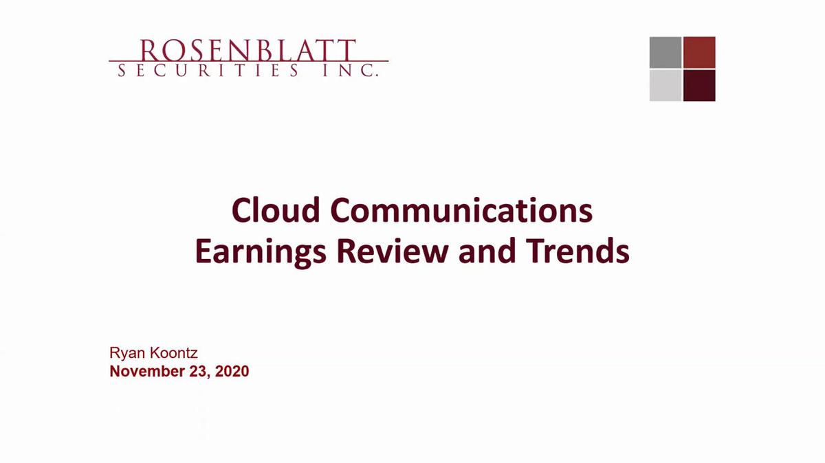 Network Traffic Webinar: Cloud Communications Earnings Review and Trends 11-23-20
