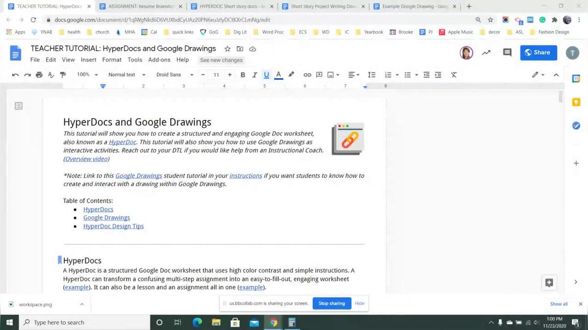 Tech Cohorts Hyperdoc Training #2 - 11.23.20