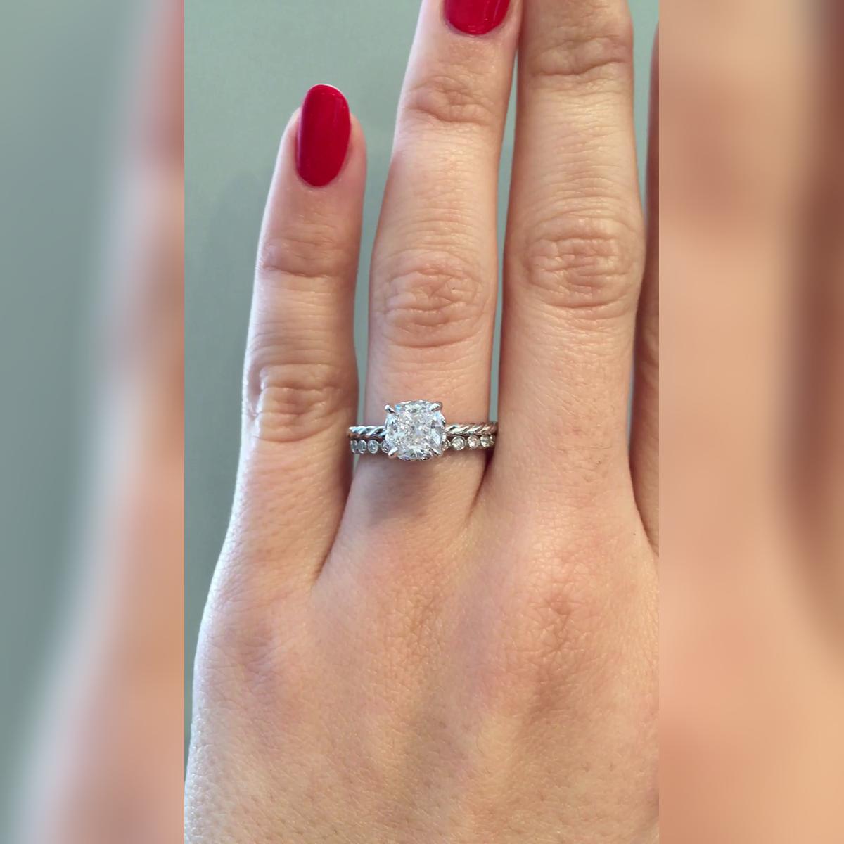 Belamy Cushion Wedding Band Pairings