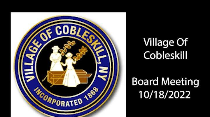 Cobleskill Village Board - 10-17-2022