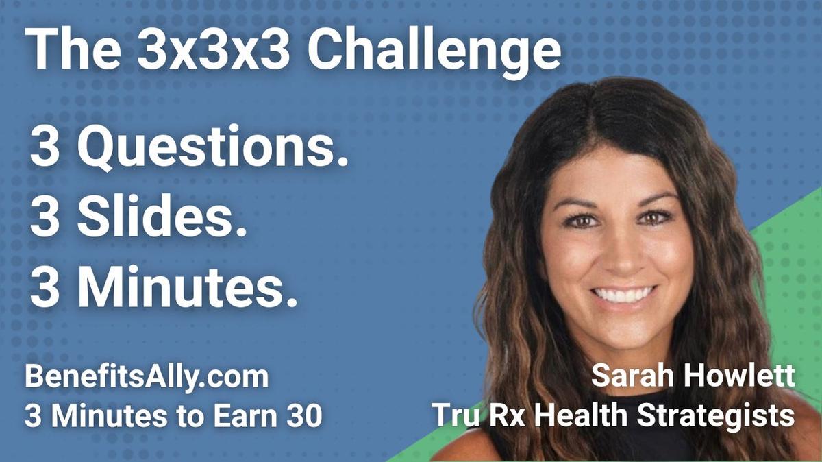 True Rx Health Strategists - 3x3x3 Challenge with Sarah Howlett