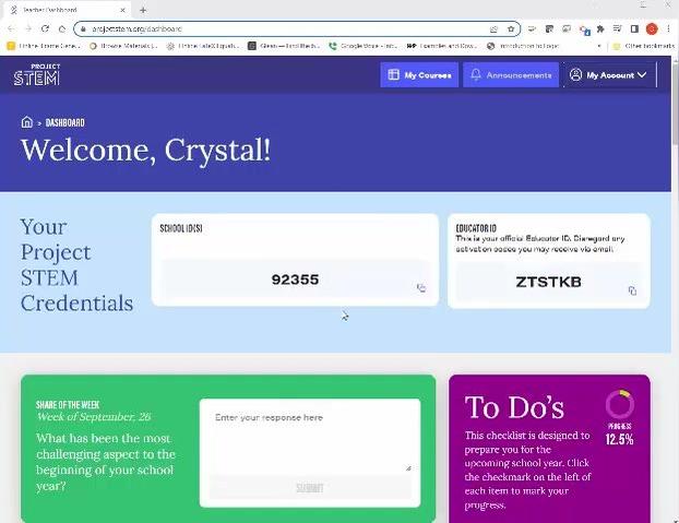 Teacher ProjectSTEM Tutorial