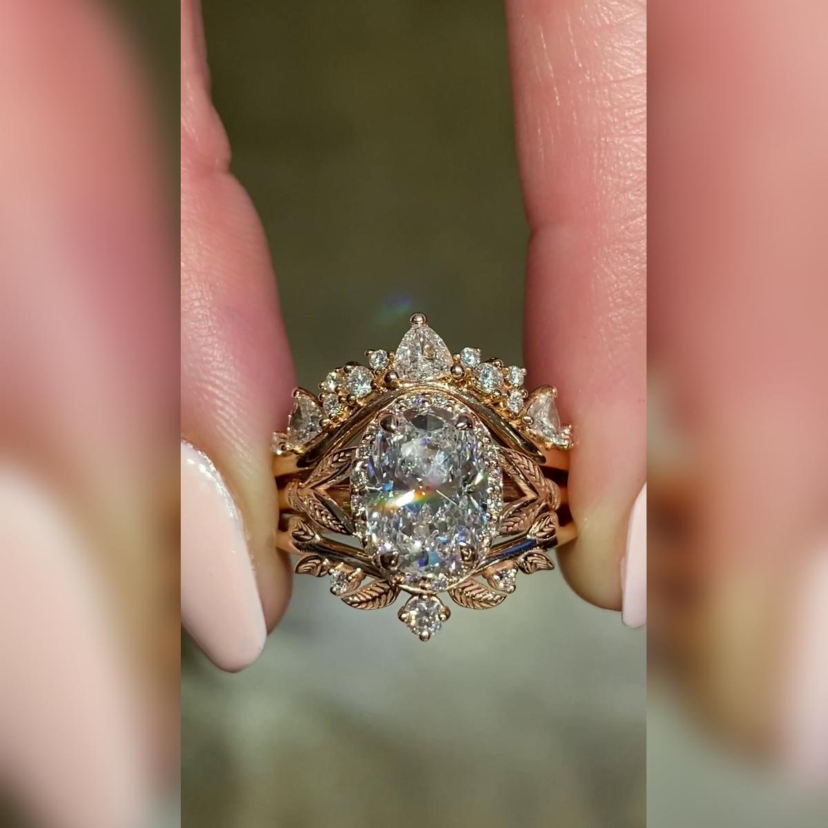 Tatiana Oval Wedding Band Pairings
