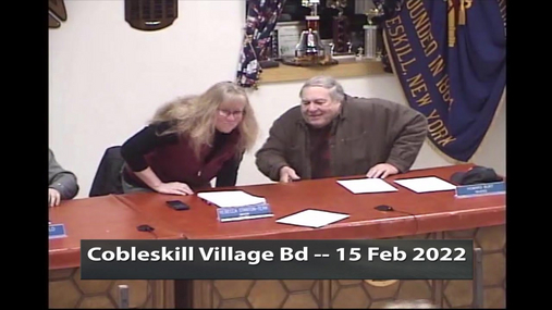 Cobleskill Village Bd -- 15 Feb 2022