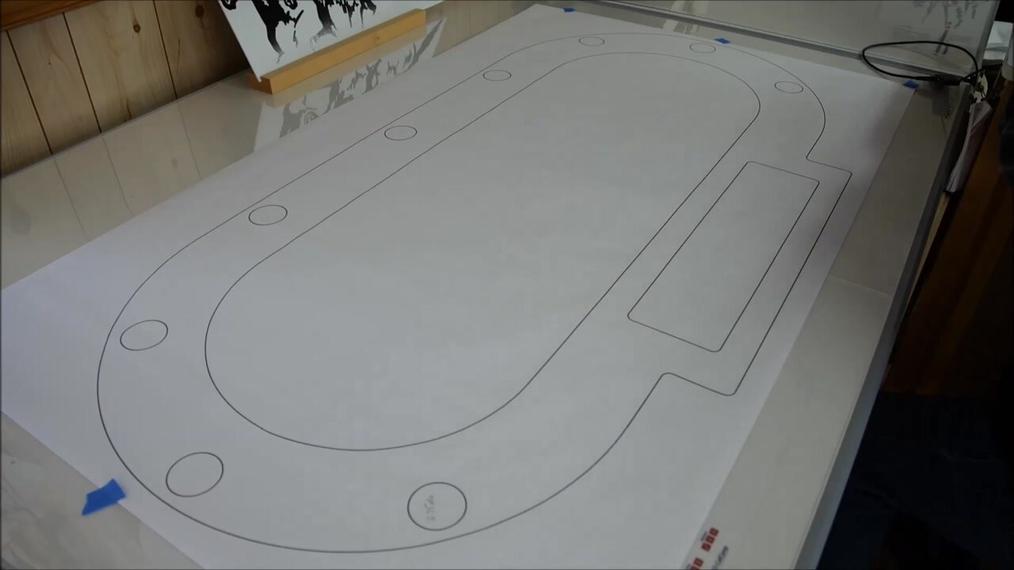 design and print a casino poker table