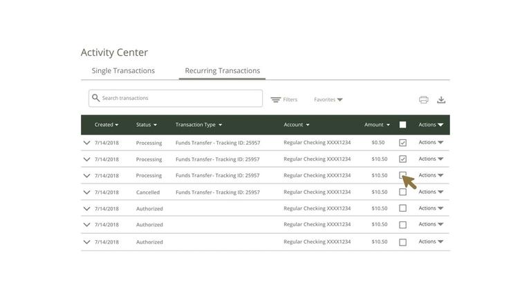 Cancelling Transactions