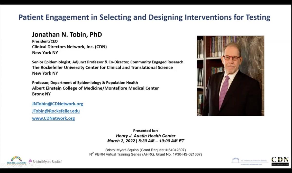 Patient Engagement in Selecting and Designing Interventions for Testing