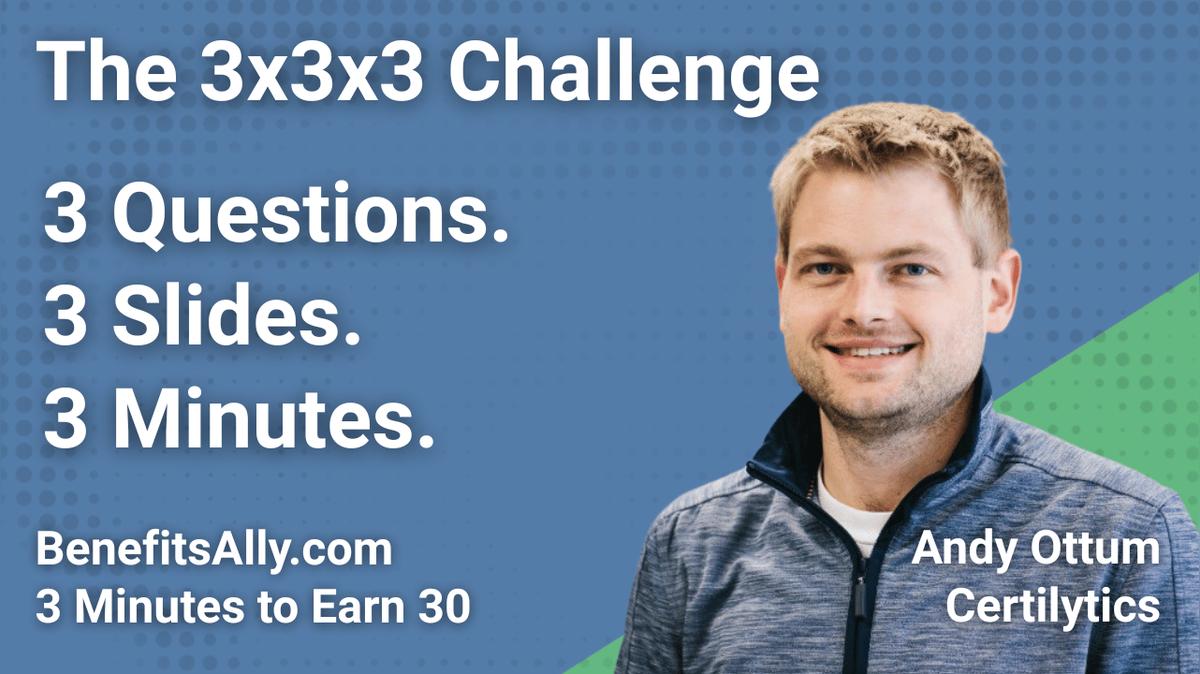 Certilytics - 3x3x3 Challenge with Andy Ottum