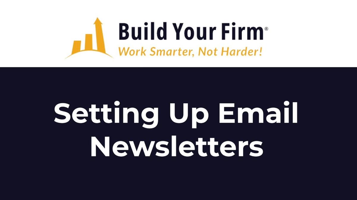 Setting Up Newsletters