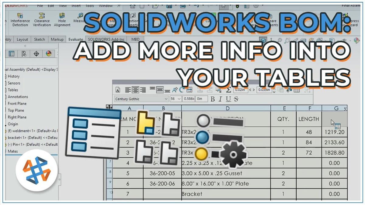 How to Add Extra Columns & Equations to SOLIDWORKS BOMs