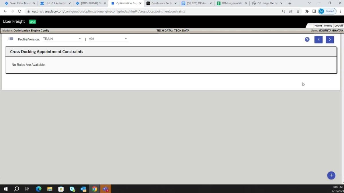 OP04 – Cross docking appointment constraints