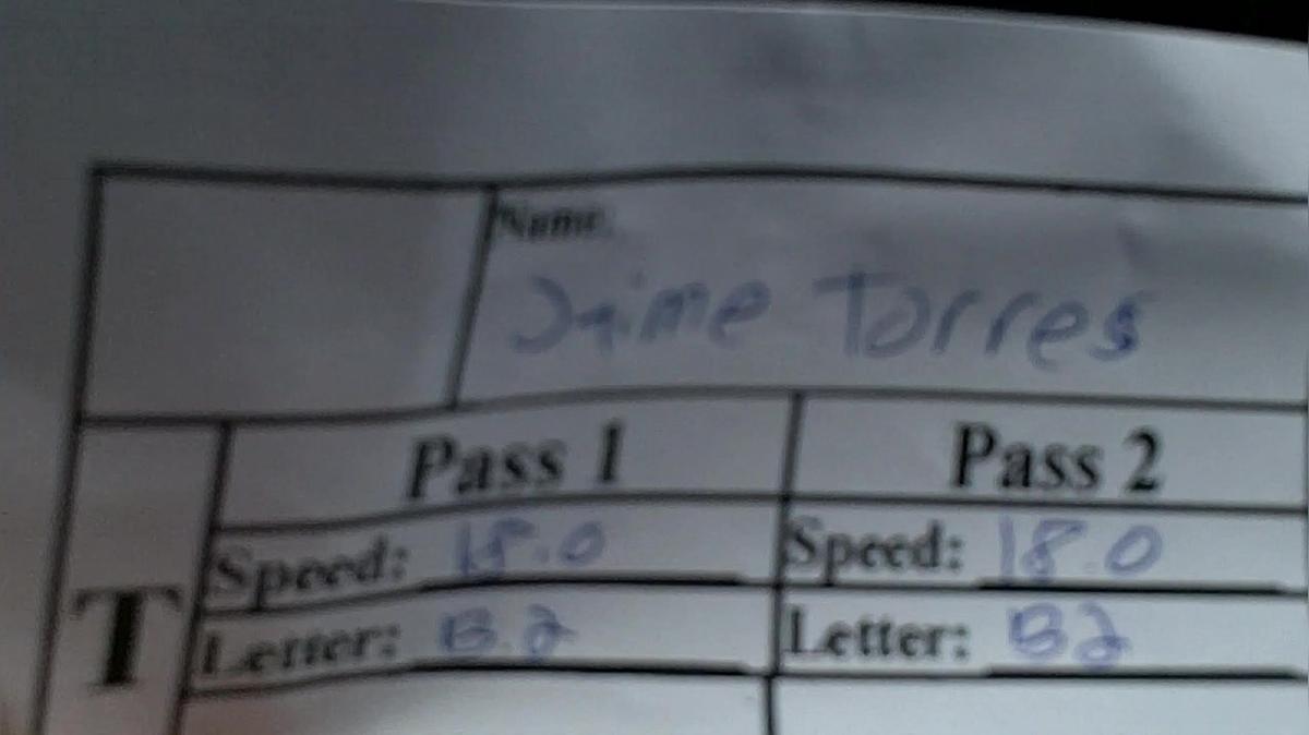 Jaime Torres M1 Round 1 Pass 1