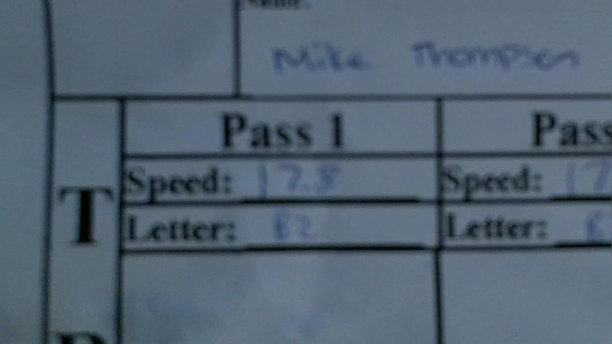Mike Thompson M5 Round 1 Pass 1