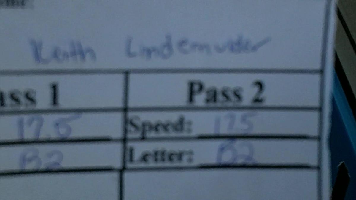 Keith Lindemulder M5 Round 1 Pass 2