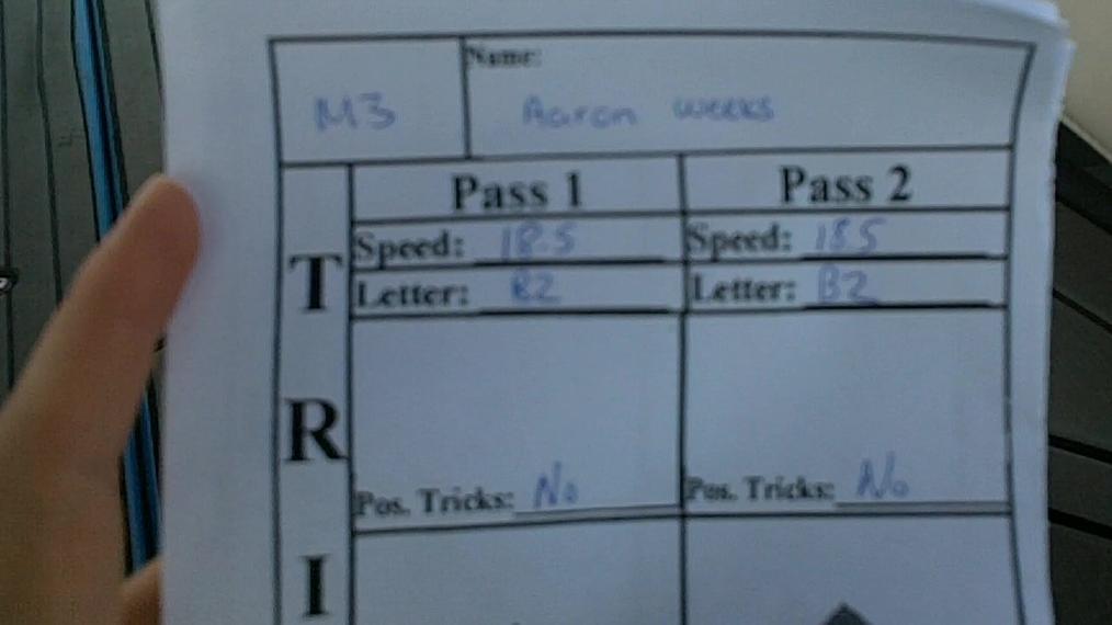 Aaron Weeks M3 Round 1 Pass 2