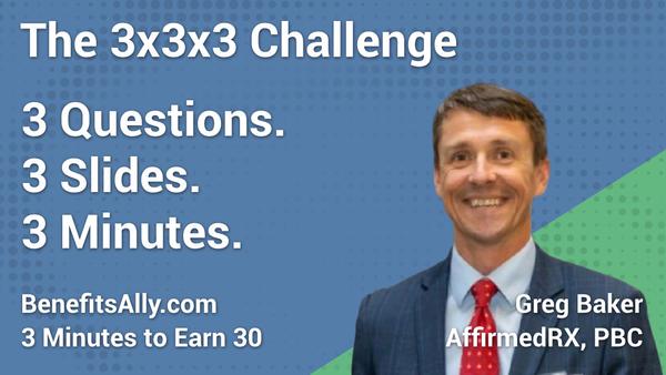 AffirmedRx, PBC - 3x3x3 Challenge with Greg Baker