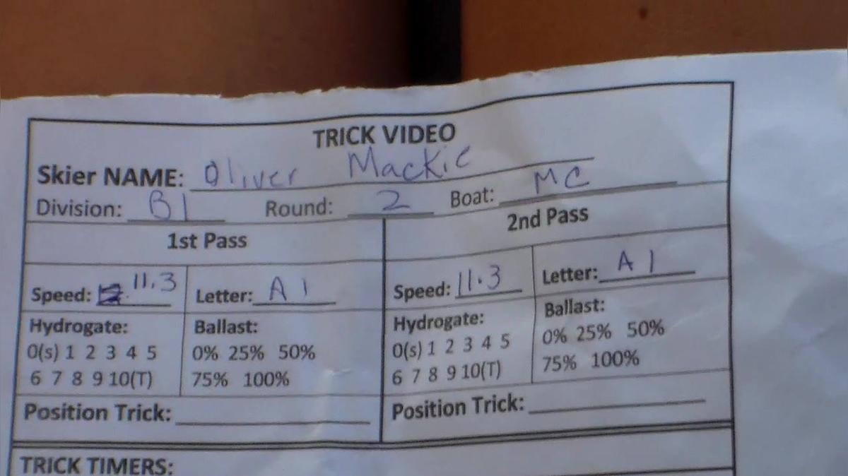 Oliver Mackie B1 Round 2 Pass 2